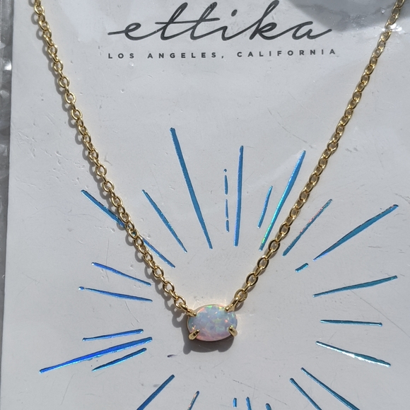 Ettika Koyocera Opal Necklace 18k Plated Gold NEW - Picture 9 of 11
